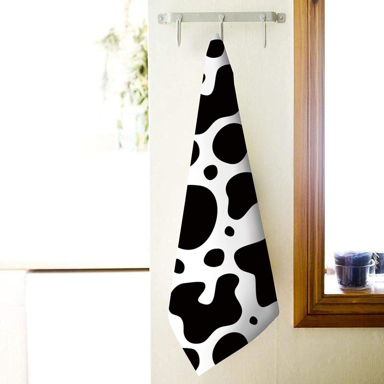 Soft Cow Print Hand Towel - Eco-Friendly Bath Towel for Home, Bathroom, Pool & Gym (30x15 Inches) - Perfect for Kitchen, Spa, Travel & Beach Use