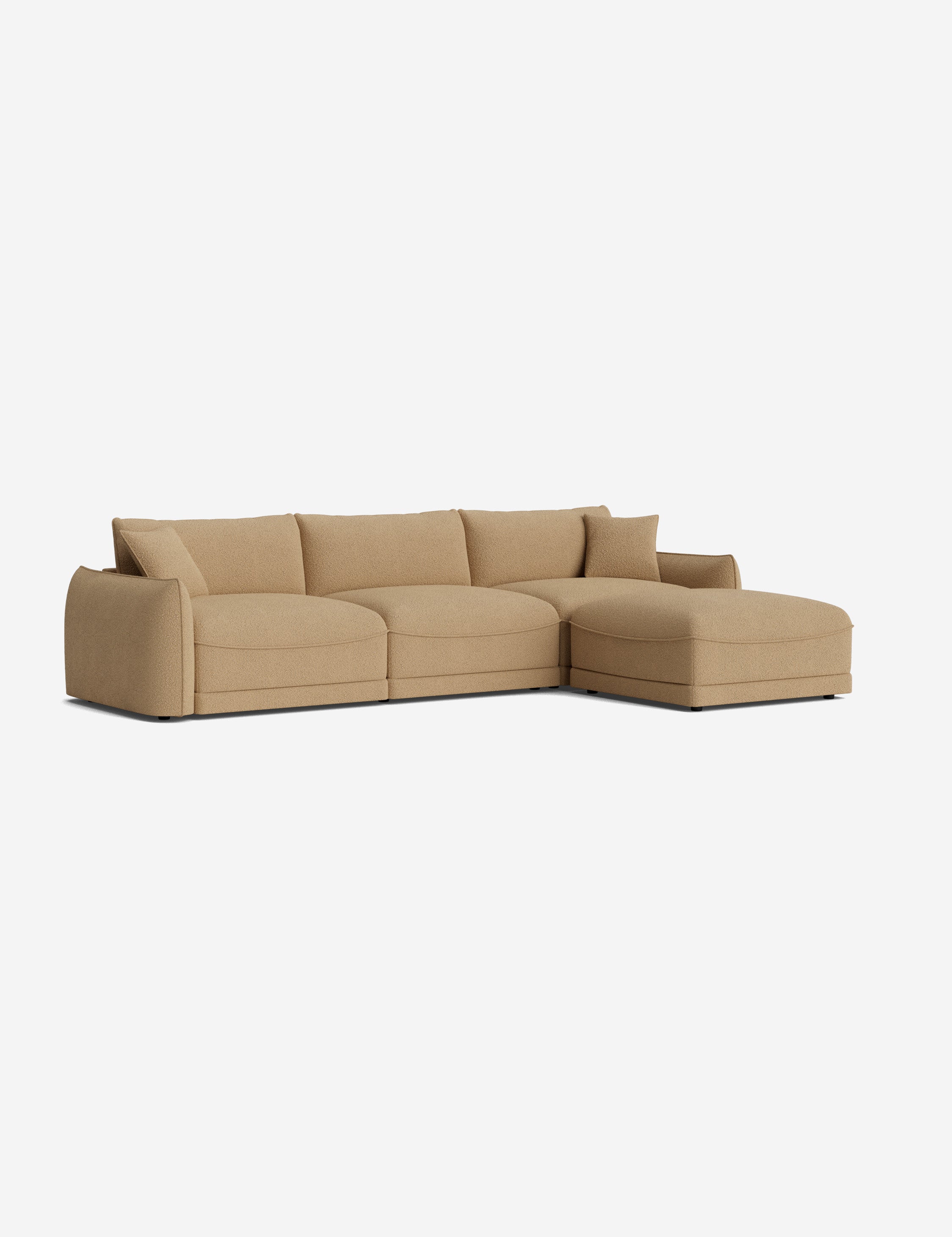 Balmer Sectional Sofa with Ottoman - Modern L-Shaped Couch Set for Living Room, Family Room & Lounge | Comfortable & Stylish Home Furniture