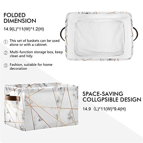 Foldable Storage Basket 2-Pack - Large Collapsible Organizer for Toys, Bathroom & Closet Storage