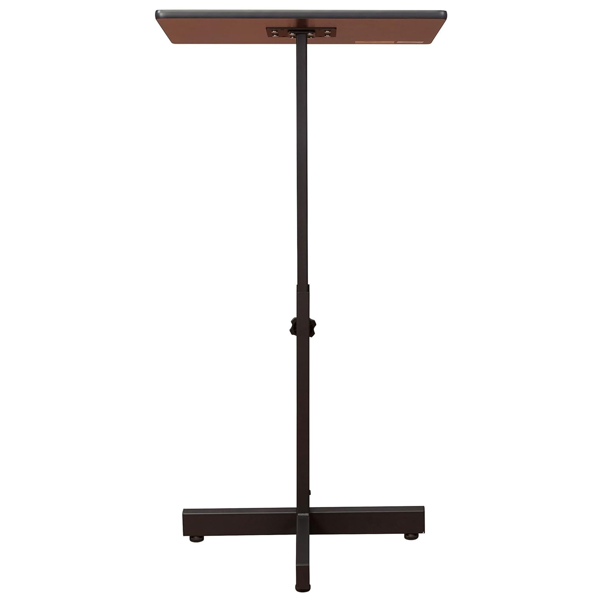 Oklahoma Sound Portable Adjustable Height Lectern Stand - 16x20 Inch Reading Surface with Book & Paper Stop - Medium Oak Finish for Church, Classroom & Public Speaking Events