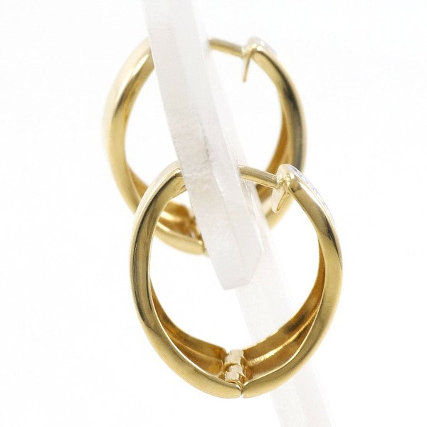 18K Yellow Gold and White Gold Earrings for Women - Elegant Dangle Hoop Earrings for Parties, Weddings, and Everyday Wear