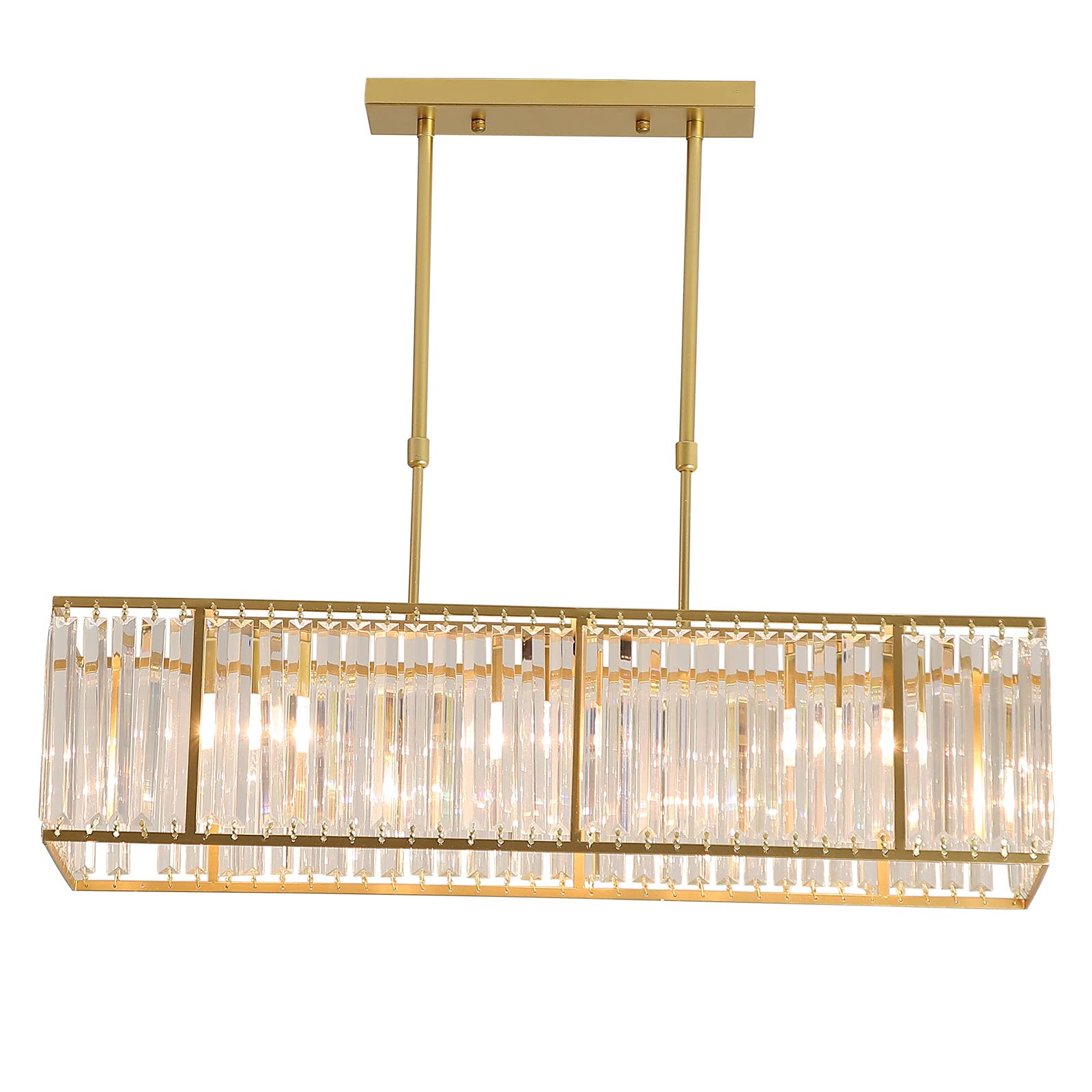 Modern K9 Crystal Chandelier Pendant Light Fixture - 33.5