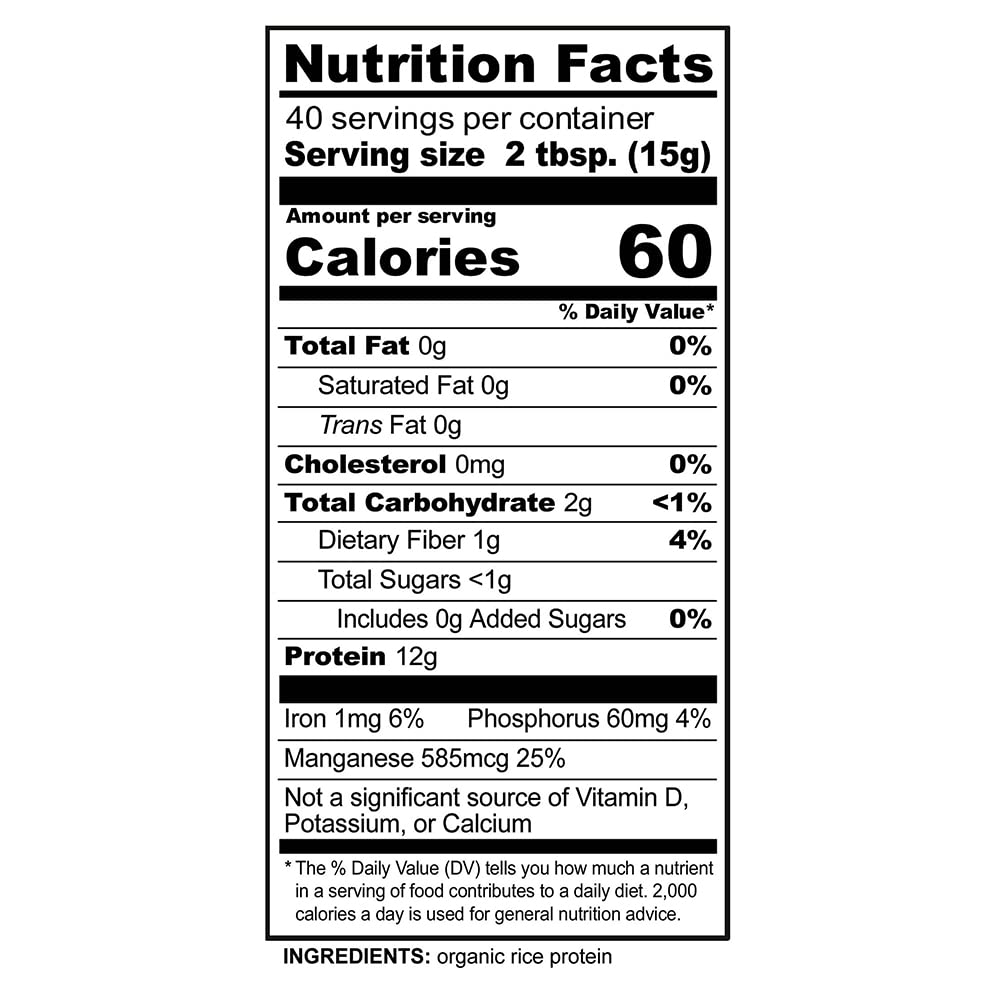 NutriBiotic Certified Organic Plain Rice Protein Powder - 21oz | Vegan, Keto & Kosher Friendly | Low Carb, Gluten-Free, Non-GMO | Easy Digest Plant-Based Protein for Smoothies, Baking & Post-Workout Recovery