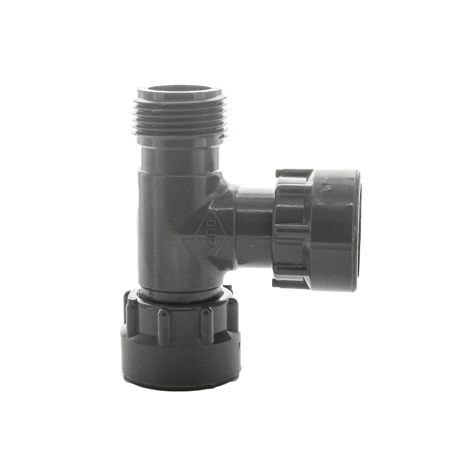 1 Inch Dura Manifold Tee Swivel x MIPT x Swivel with O-Ring - Heavy Duty Brass Pipe Fitting for Water, Gas & Air Systems - Perfect for Plumbing, HVAC & Industrial Applications