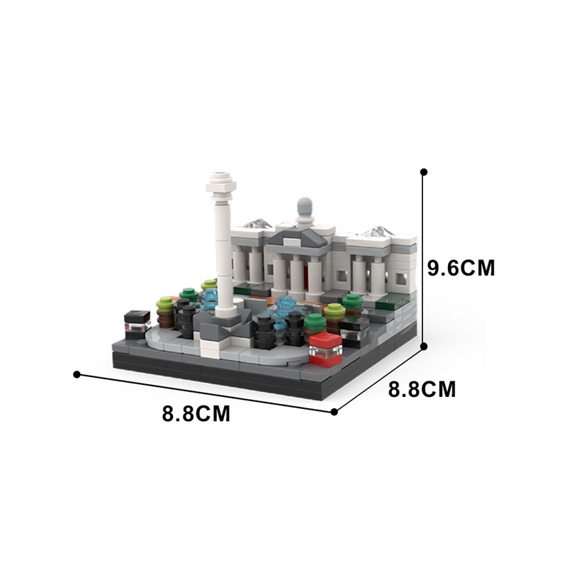 279PCS MOC 149389 Mini 210456 Trafalgar Square Building Blocks Set - Compatible with Gobricks - Perfect for Collectors, DIY Architecture Models & Educational STEM Toys