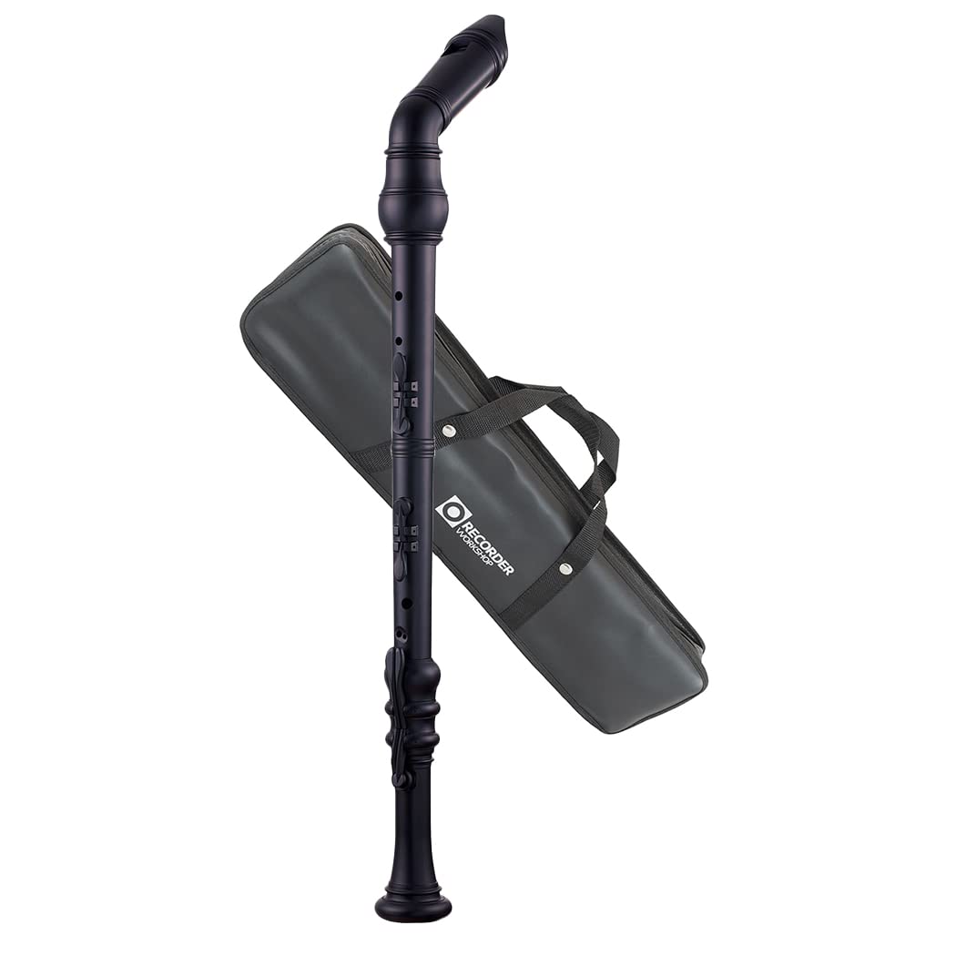 Professional Bass Recorder Workshop - Matt Black (604BMB) | High-Quality Woodwind Instrument for Beginners & Professionals | Perfect for Orchestras, Ensembles & Music Education