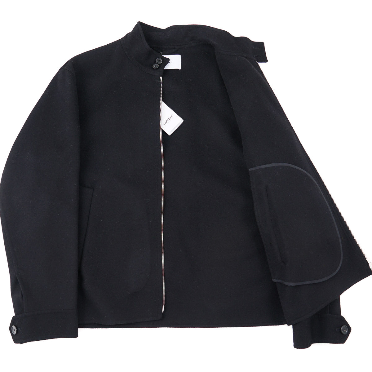 Premium Lardini Flannel Wool Bomber Jacket for Men - Warm & Stylish Winter Outerwear - Perfect for Casual Wear, Office, and Outdoor Activities