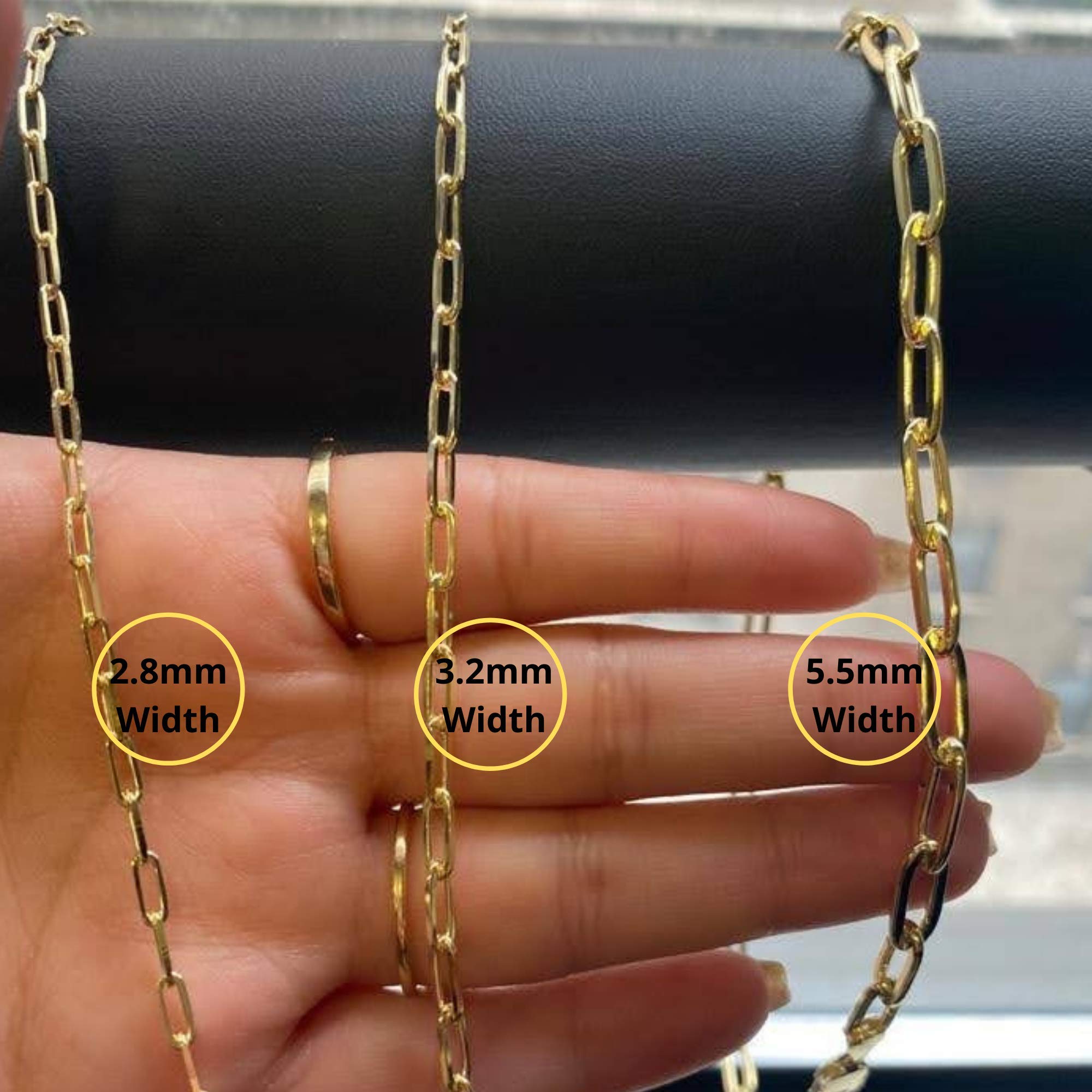Beaux Bijoux Paperclip Chain Necklaces for Women | Sterling Silver & 14k Gold Plated Trendy Layering Necklaces | Adjustable Width & Length | Italian Crafted Fine Jewelry | Perfect for Everyday Wear, Office & Special Occasions