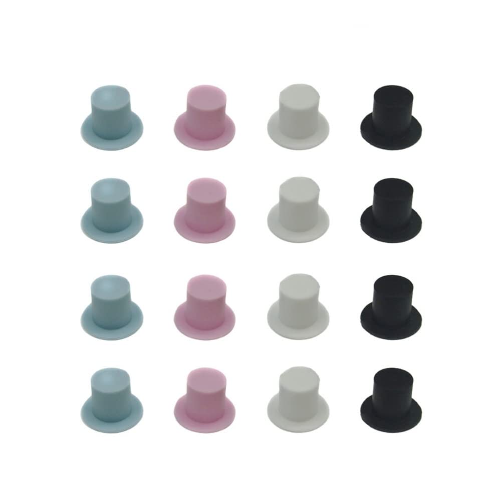 EXCEART 80pcs Mini Plastic Top Hats - Colorful Magician Hats for DIY Crafts, Kids Party Favors & Art Projects - Perfect for Costume Parties, Magic Shows, and School Events