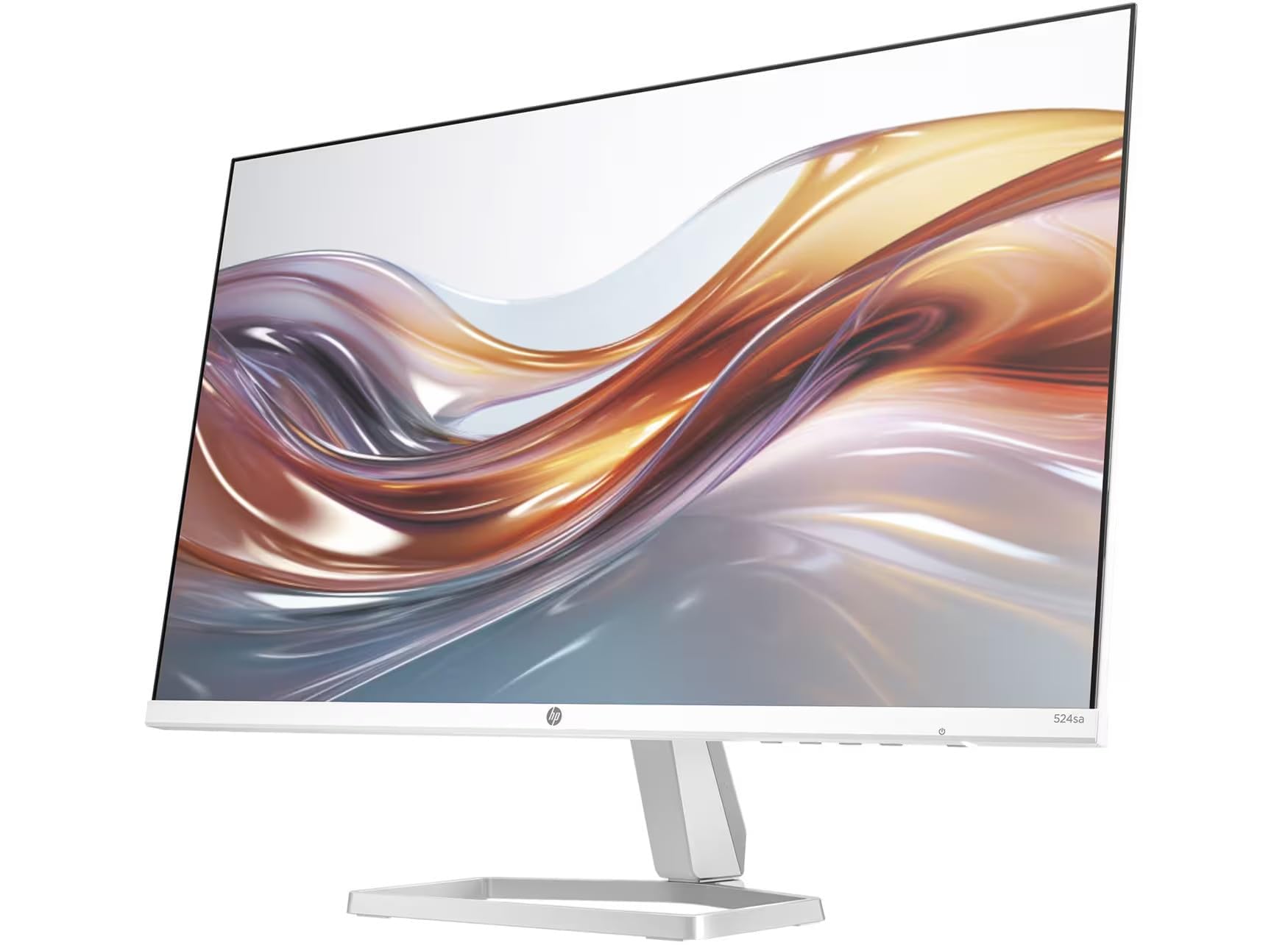HP Series 5 524sa 24-inch IPS FHD Monitor with Built-in Speakers - 94C36AA#ABA (2025 Model) | Anti-Glare 300 Nits Display, Flicker-Free, HDMI & USB Hub | White/Silver Design | Perfect for Home Office, Gaming & Multimedia