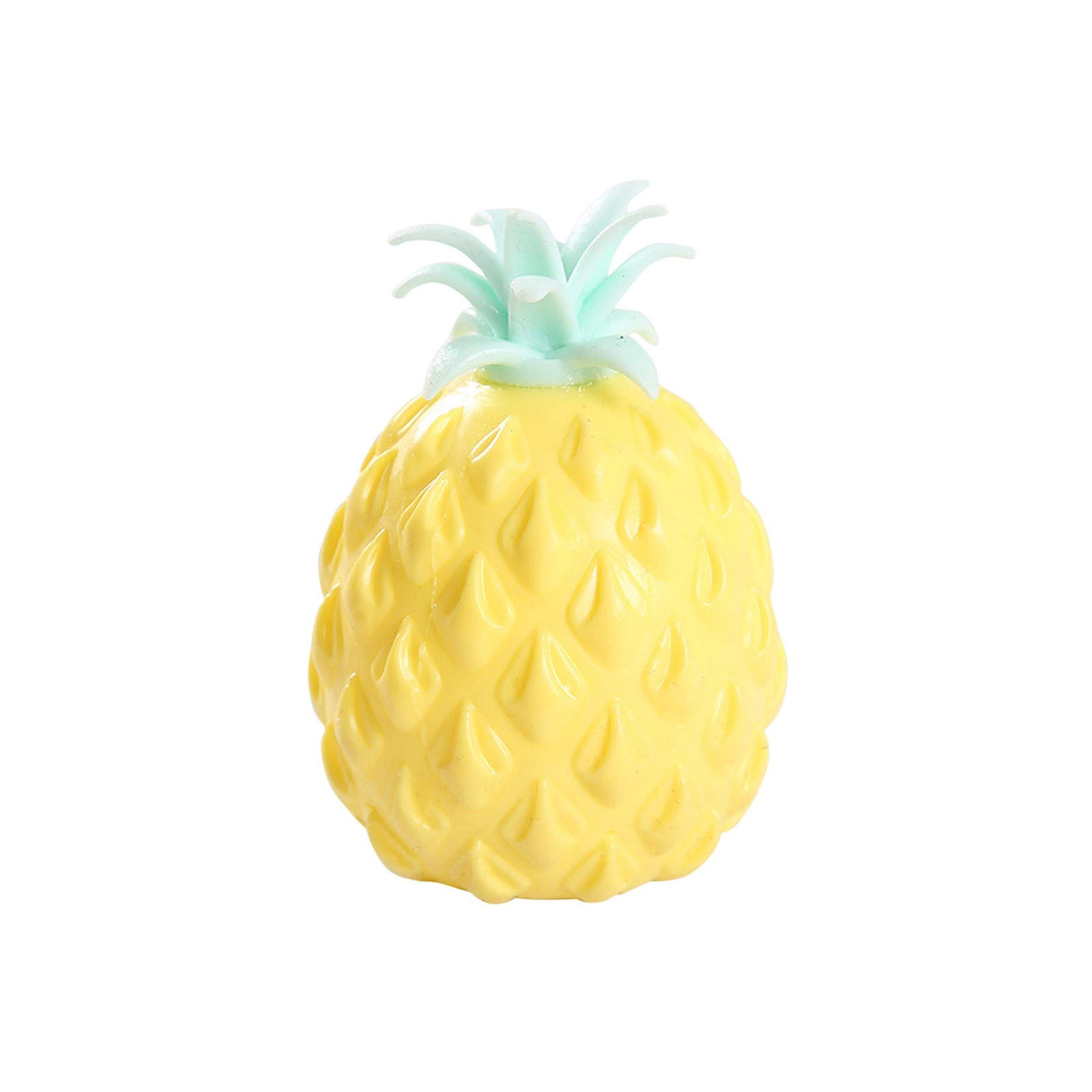 Kingsir Pineapple Shaped Stress Relief Ball - Slow Rising Squeeze Toy for Anxiety & Stress - Soft Stretchy Sensory Fidget Toy for Adults - Office & Home Relaxation - Yellow - Perfect for Work, Study & Travel Stress Relief