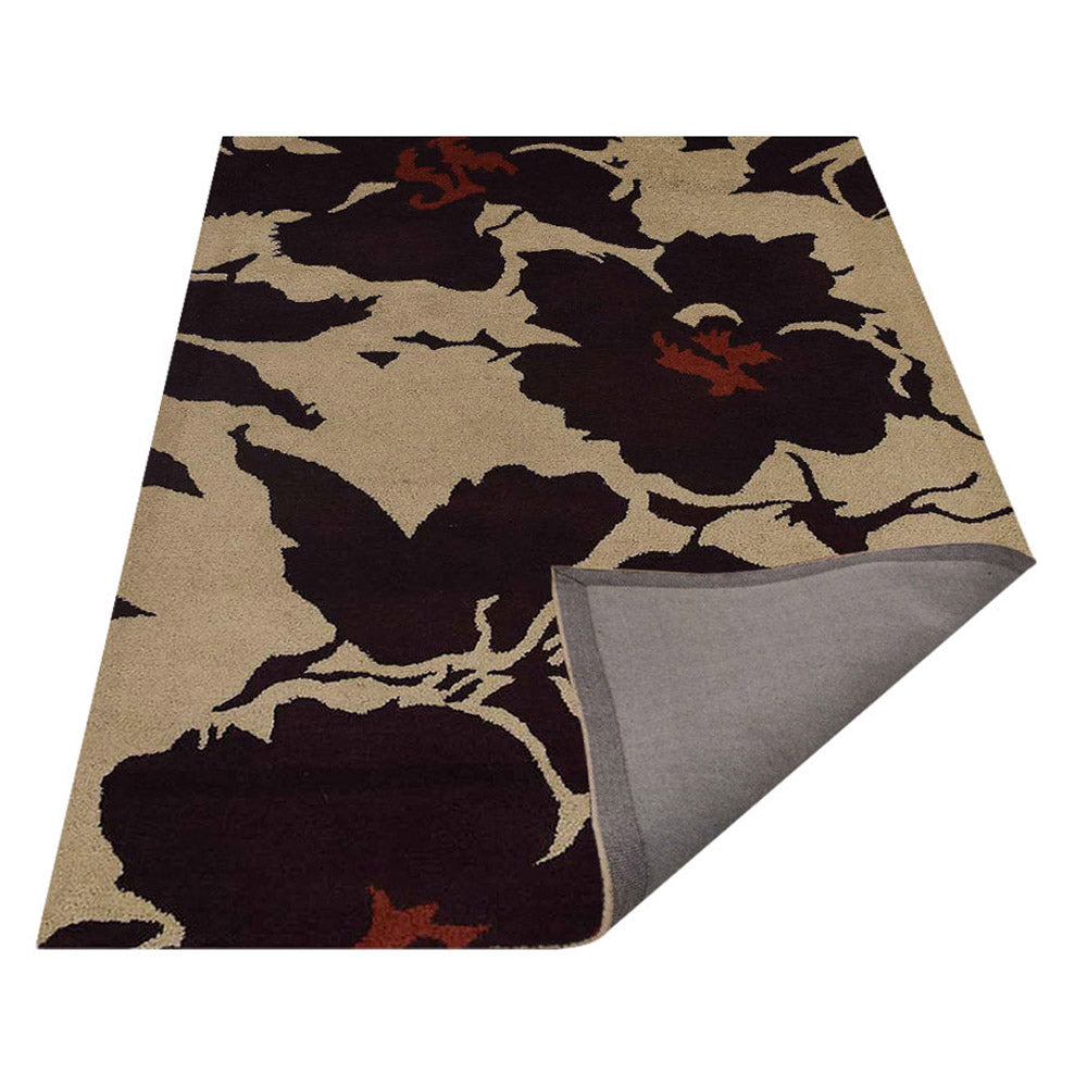 Spider Flower Hand Tufted Rug - Soft Bohemian Area Rug for Living Room, Bedroom & Nursery - Non-Slip Modern Home Decor