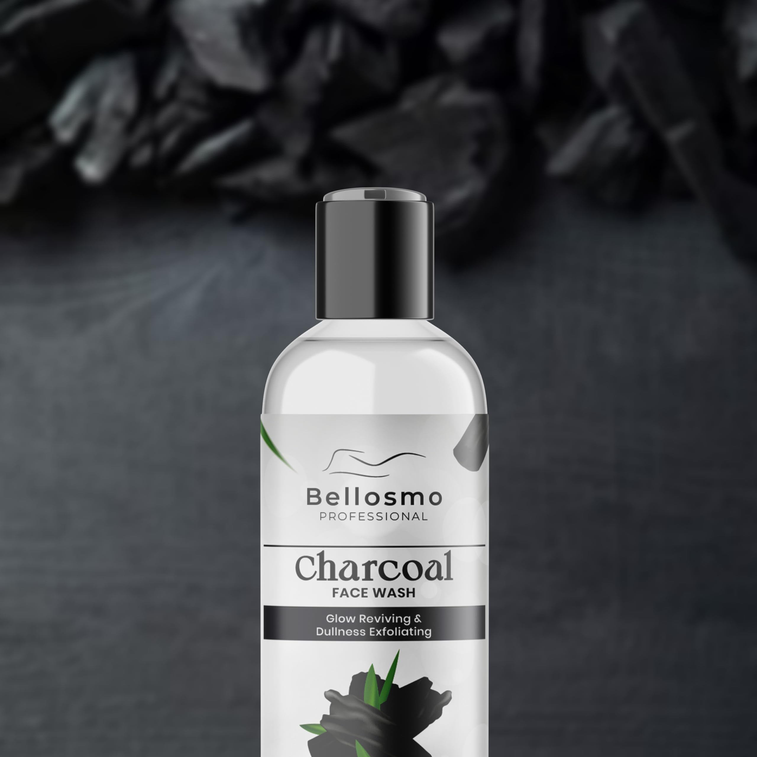 Bellosmo Professional Charcoal Face Wash for Deep Pore Cleaning - Acne & Pimple Treatment for Oily Skin | Detoxifying & Dirt-Removing Facial Cleanser | Perfect for Daily Skincare & Deep Cleansing Routine