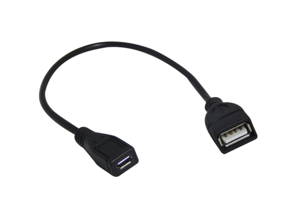 YCS Basics 9 Inch USB 2.0 A Female to Micro B Female Extension Cable - High Speed Data Transfer for Smartphones, Tablets & Electronics - Perfect for Charging & Syncing Devices at Home or Office