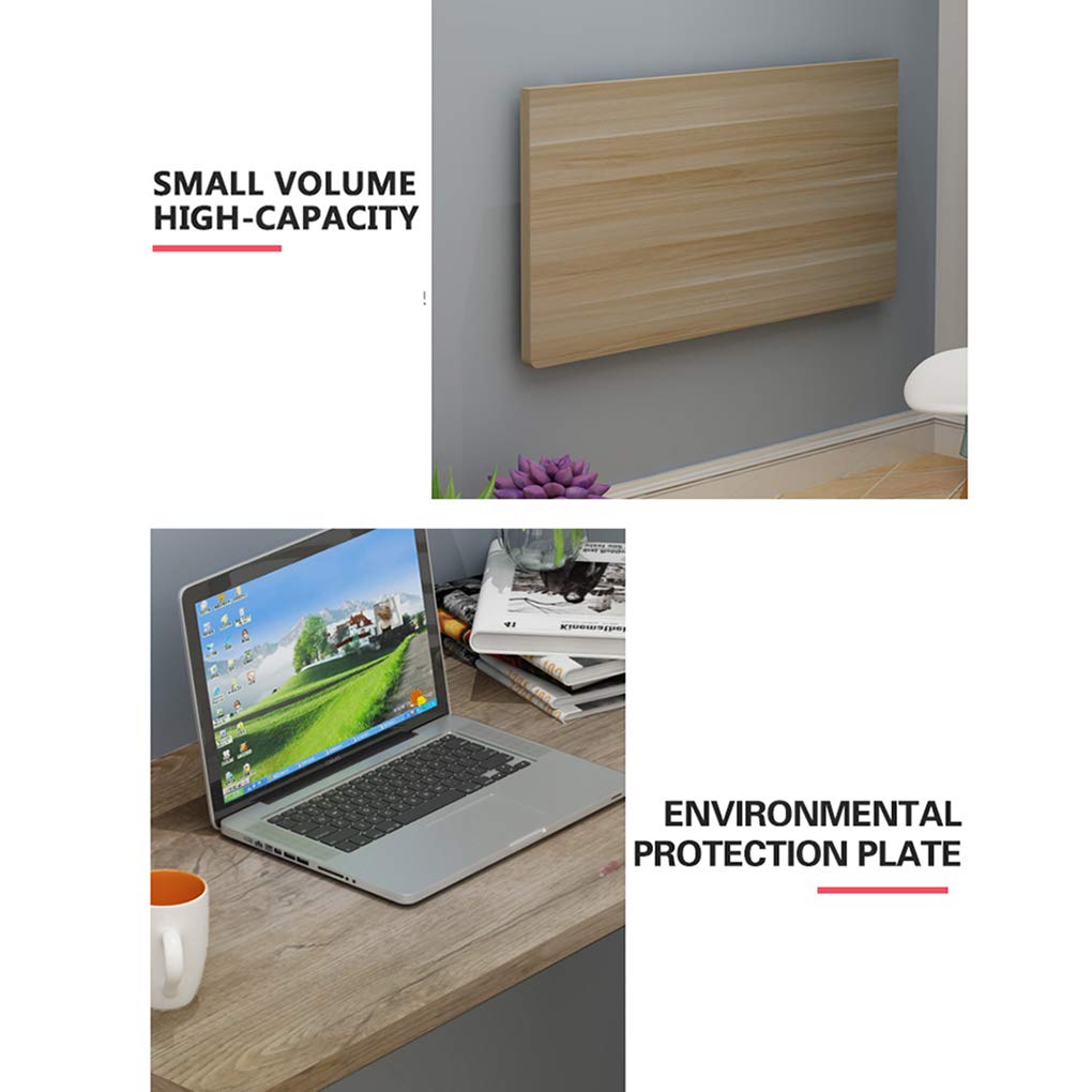 Foldable Wall Mounted Drop Leaf Table - Space Saving Kitchen Dining Table, Home Office Computer Desk & Study Desk - 13 Size Options - Perfect for Small Apartments, Tiny Homes & Compact Spaces