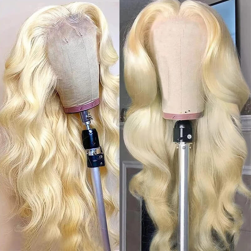 Eullair #613 Blonde Straight Lace Front Wig - Human Hair Transparent Lace Wig Dye Friendly | Perfect for Cosplay, Daily Wear & Party Hairstyles
