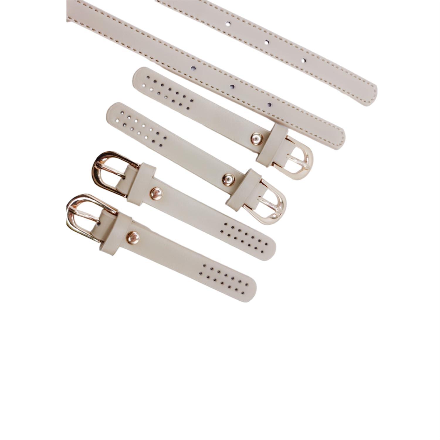 Khakho 2Pcs Adjustable PU Leather Replacement Handles & Shoulder Straps for Purses, Bags, Totes - Durable Purse Handles with Metal Buckles for Handbags, Crossbody Bags & Accessories