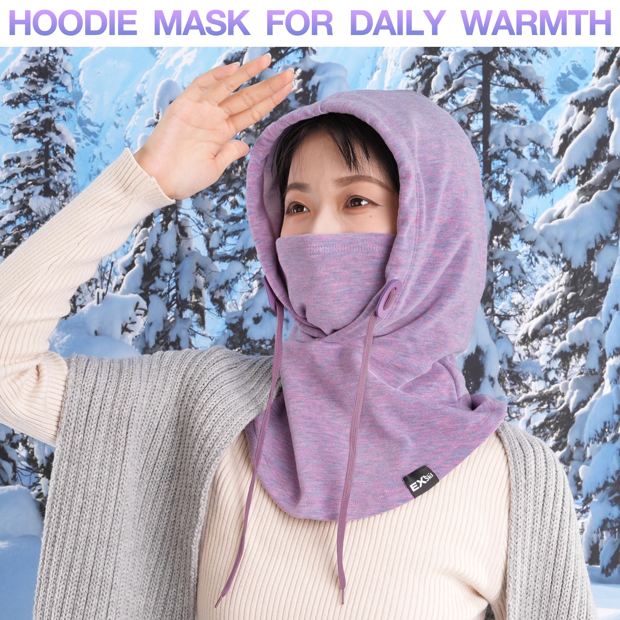 Balaclava Face Mask - 4-in-1 Warm Winter Ski Mask for Men & Women, Neck Warmer for Skiing, Cycling, Motorcycling & Outdoor Activities | Cold Weather Protection for Snowboarding, Hiking & Running