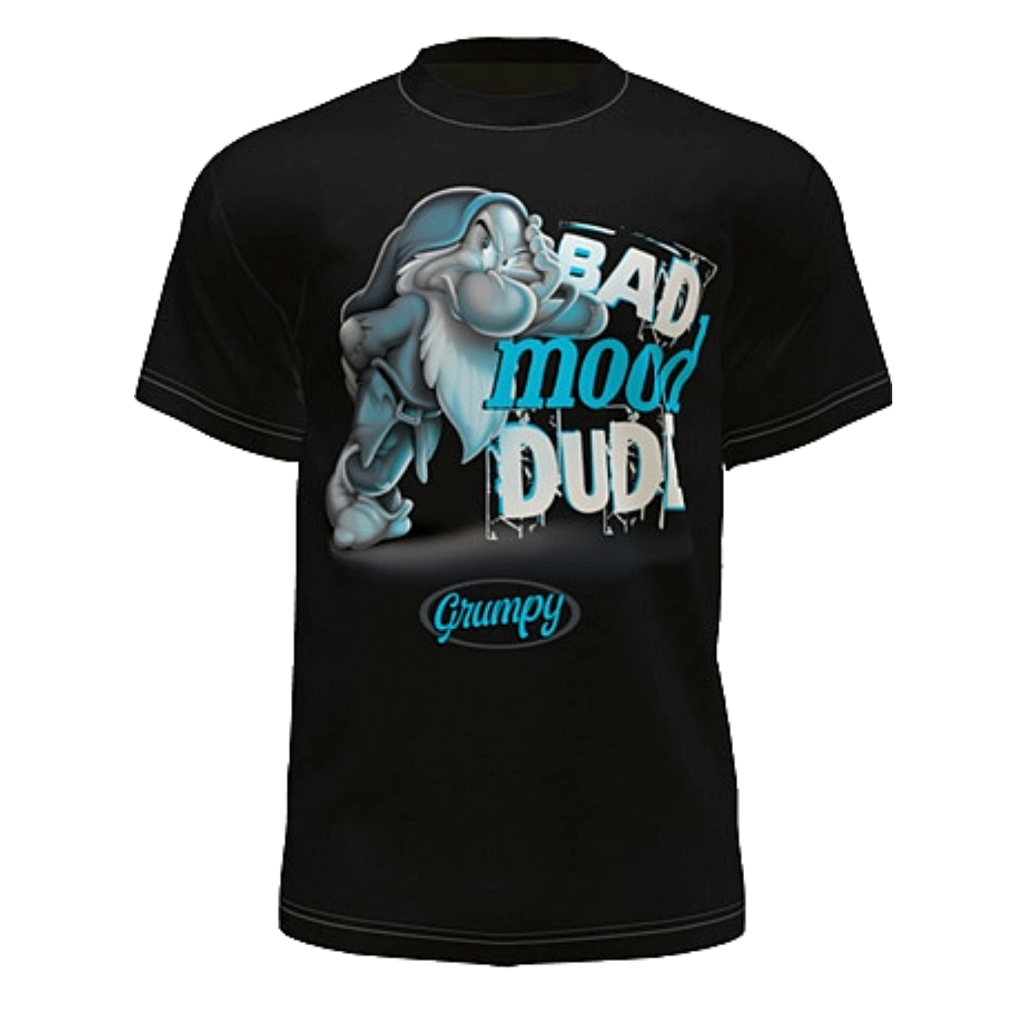Grumpy Funny T-Shirt for Adults | Snow White & Seven Dwarfs Disney Graphic Tee | Bad Mood Dude Novelty Shirt (XXL) | Perfect for Disney Fans, Casual Wear & Gift Giving