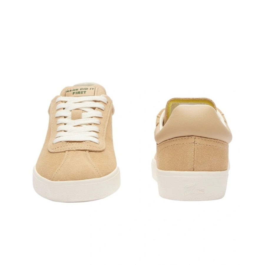 Lacoste Baseshot 124 Men's Casual Sneakers - Light Brown & Off White Colorway | Comfortable Walking Shoes for Everyday Wear, Gym & Outdoor Activities