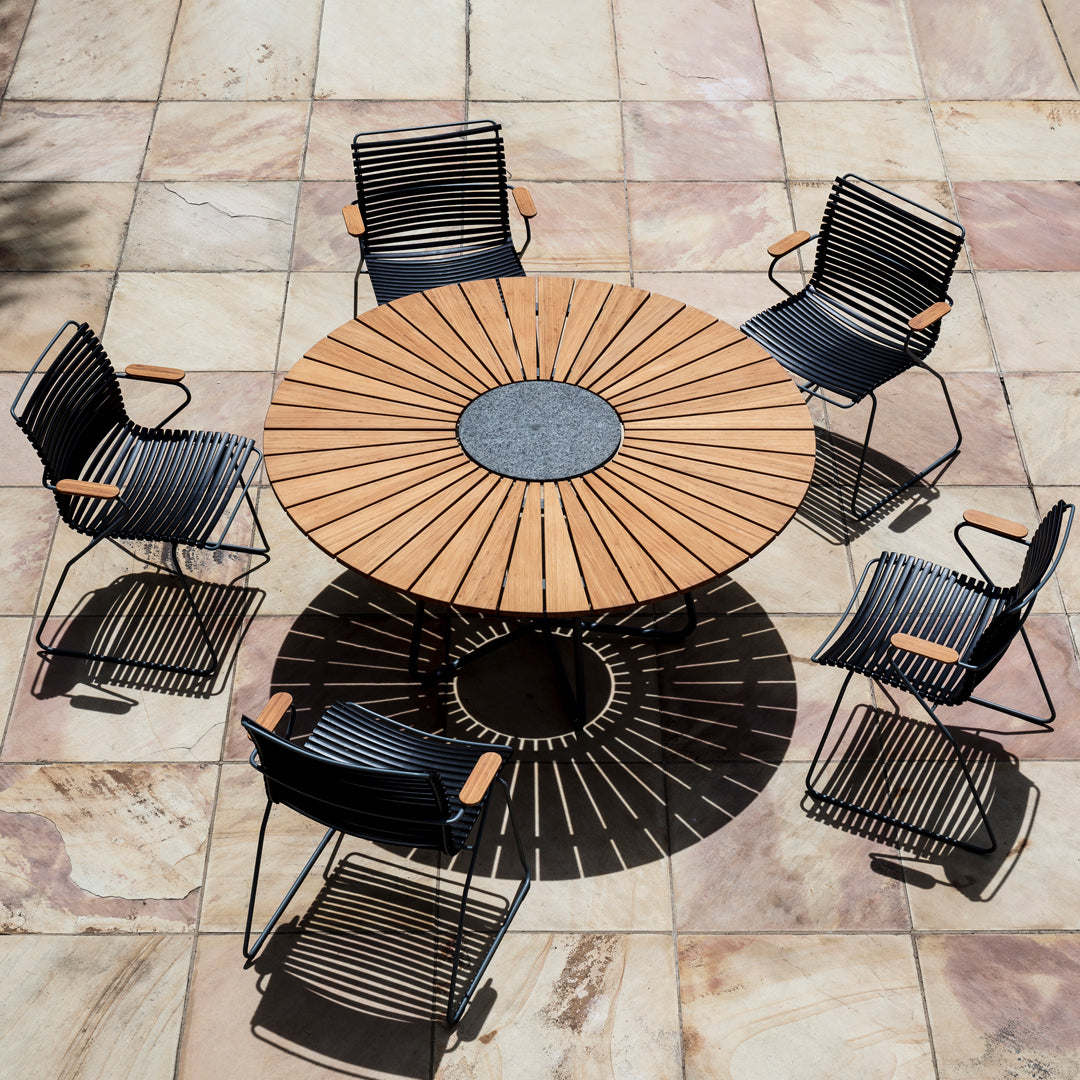 Click Outdoor Dining Chair with Armrests - Patio, Garden, Poolside & Backyard Seating - Weather-Resistant & Comfortable
