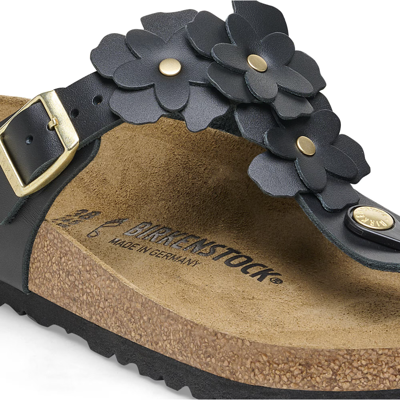 Birkenstock Women's Gizeh Flower Leather Sandals - Comfortable & Stylish Summer Footwear for Beach, Pool & Casual Outings