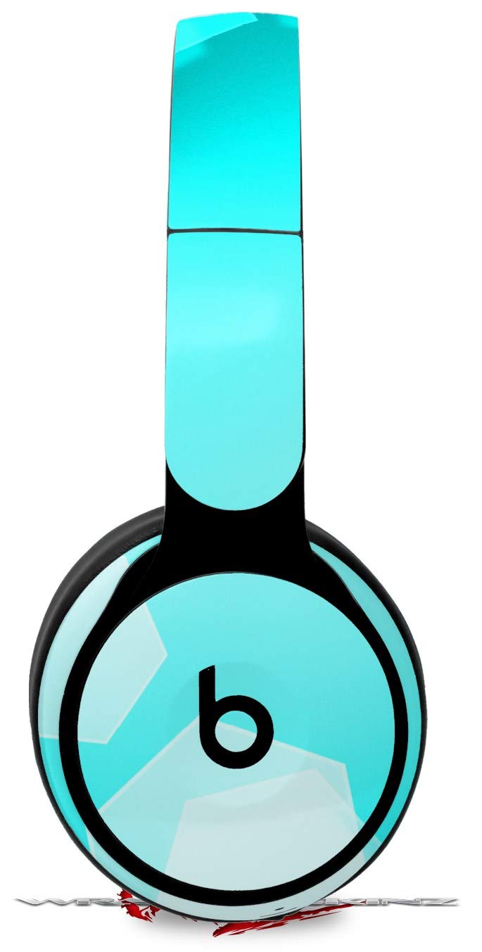 Beats Solo Pro Headphone Skin Decal Wrap - Bokeh Hex Neon Teal Design | Protective Vinyl Cover for Beats Solo Pro (Headphones Not Included) | Perfect for Travel, Gym & Daily Use