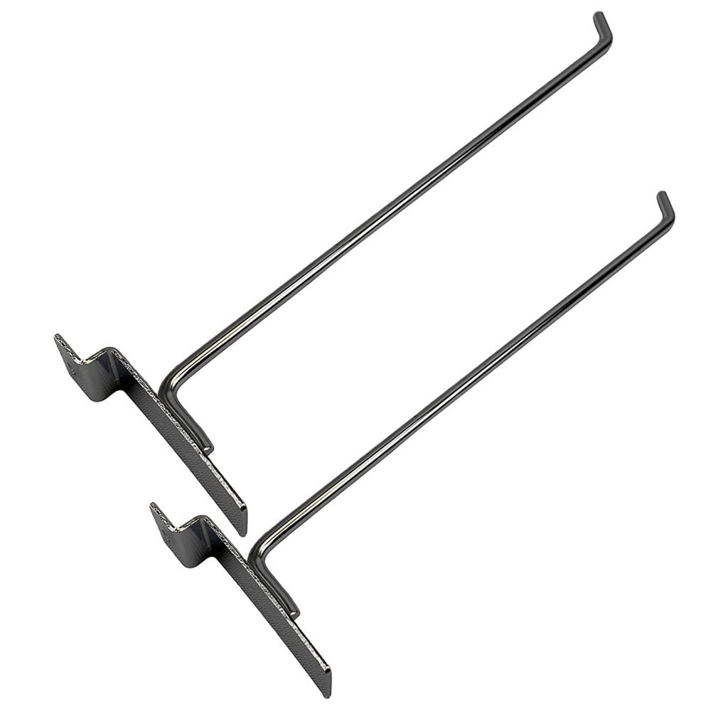Prolinemax 24-Piece 12-Inch Chrome Slatwall Hooks - Heavy Duty Metal Wire Hangers for Retail Display & Store Organization - Perfect for Clothing, Accessories, and Home Decor Storage