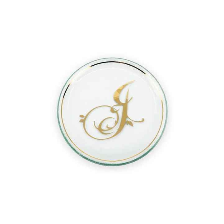 6 Mini Initial Plates - Personalized Alphabet Letter Plates for Baby Shower, Birthday Party Favors & Home Decor