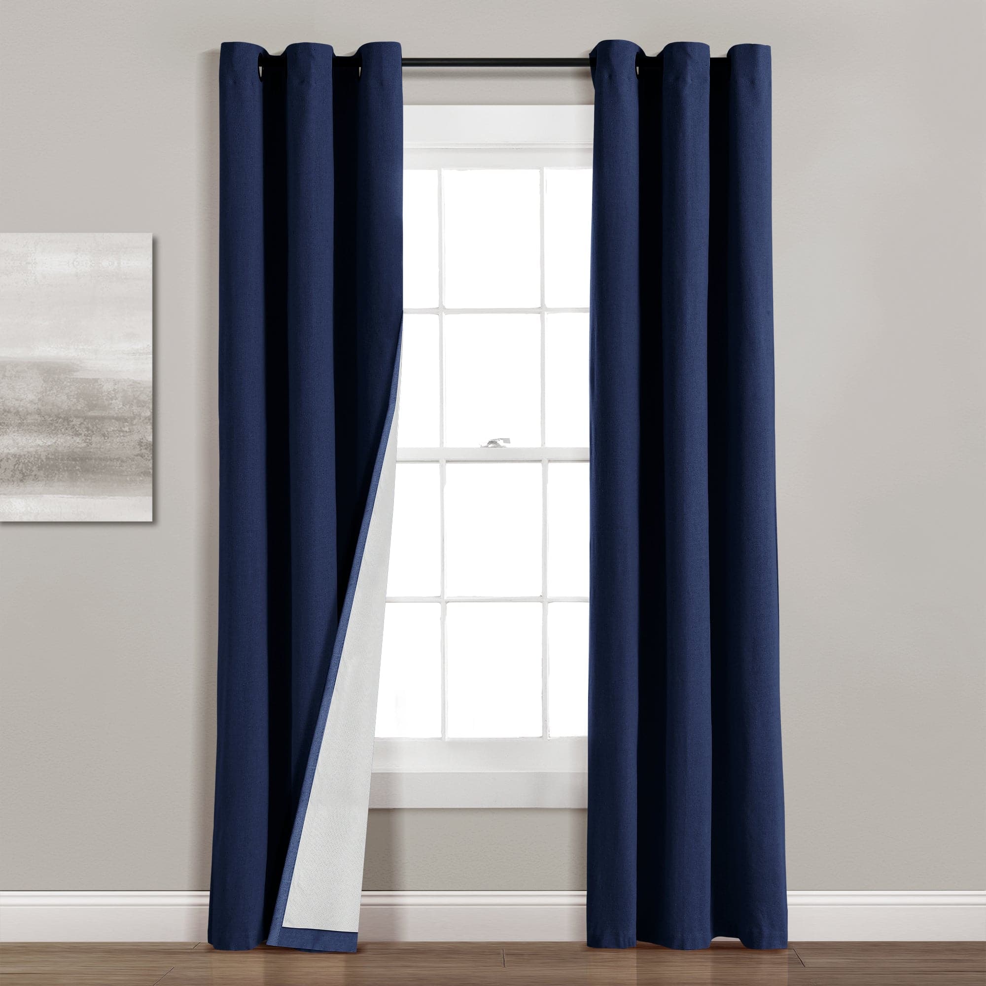 Blackout Curtains for Bedroom - Thermal Insulated Faux Linen Window Panels with Grommet Top for Noise Reduction & Light Blocking - Perfect for Home, Office, and Nursery