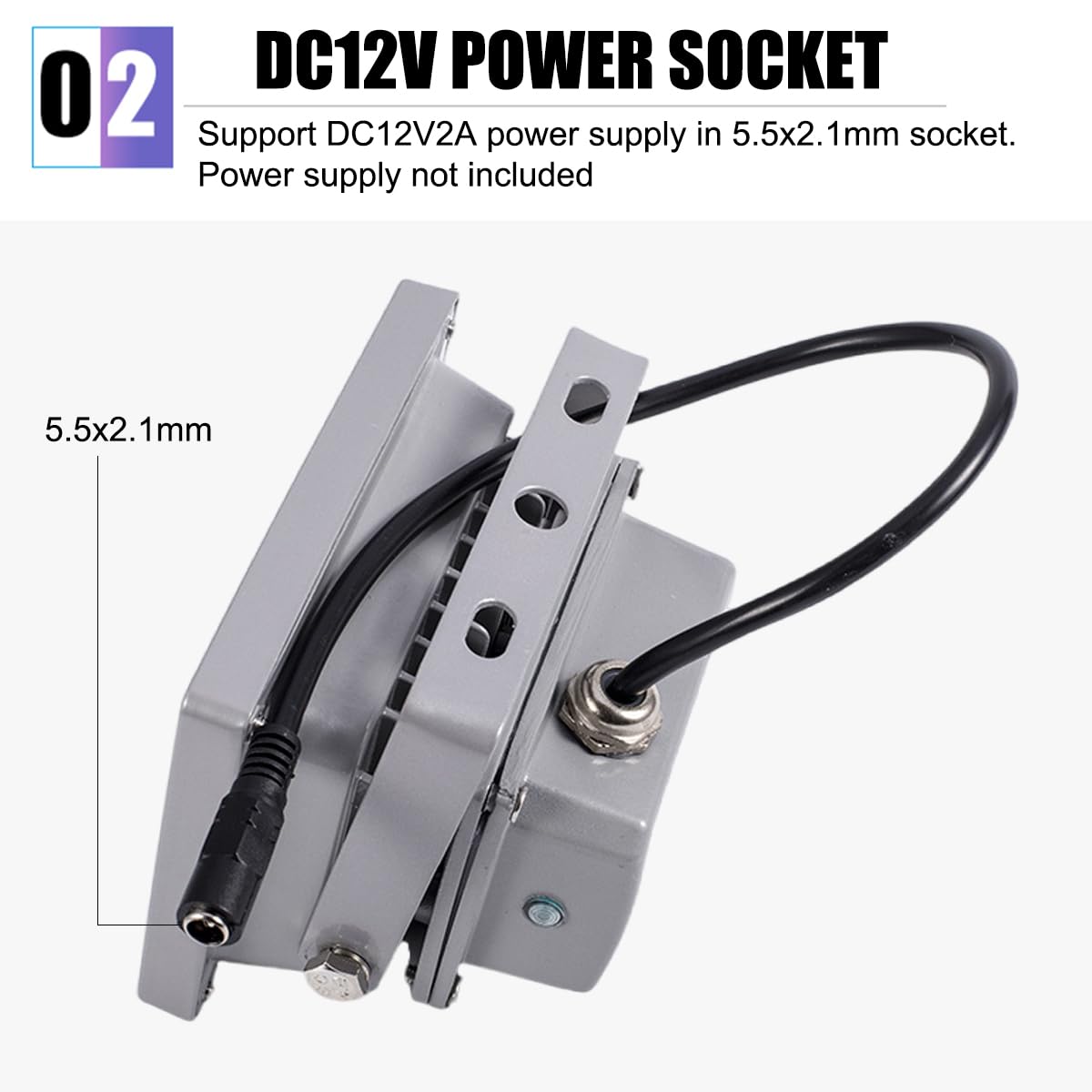 850nm 15 Degree 6-LEDs IP65 Waterproof Infrared Illuminator - DC12V Laser IR Flood Light for Outdoor Security Cameras & Night Vision - Perfect for Home Surveillance, Backyard Monitoring and Low Light Conditions