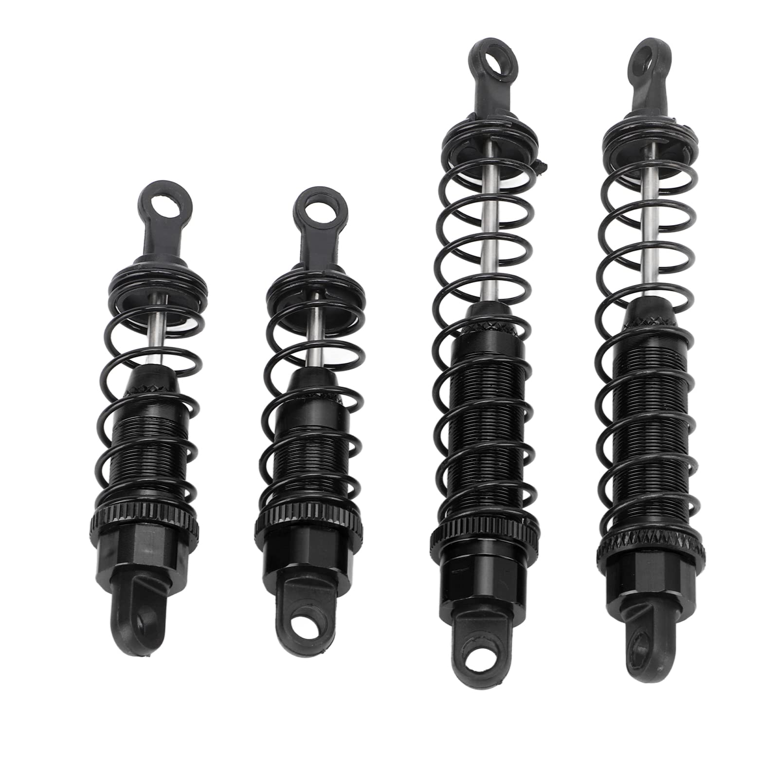 Uxsiya Aluminum Alloy RC Spring Shocks - High Hardness Stable Suspension Dampers for 1/12 Scale Remote Control Cars (Black) | Perfect for Off-Road Racing & RC Car Upgrades