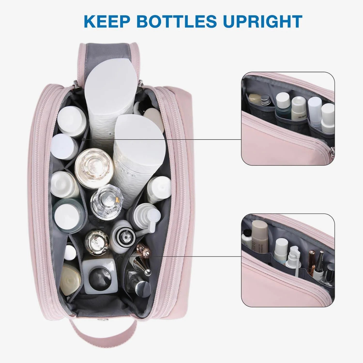 Premium Travel Toiletry Bag for Men & Women - Waterproof Hanging Cosmetic Organizer for Bathroom, Gym, Camping & Business Trips