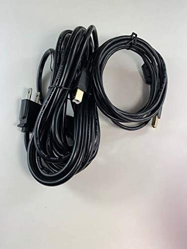 8 Feet AC Power Cord & 8 Feet USB 2.0 Cable Compatible with Samsung C/M Series Printers - Replacement Power Supply for Home Office Printing | Fast Charging & Data Transfer