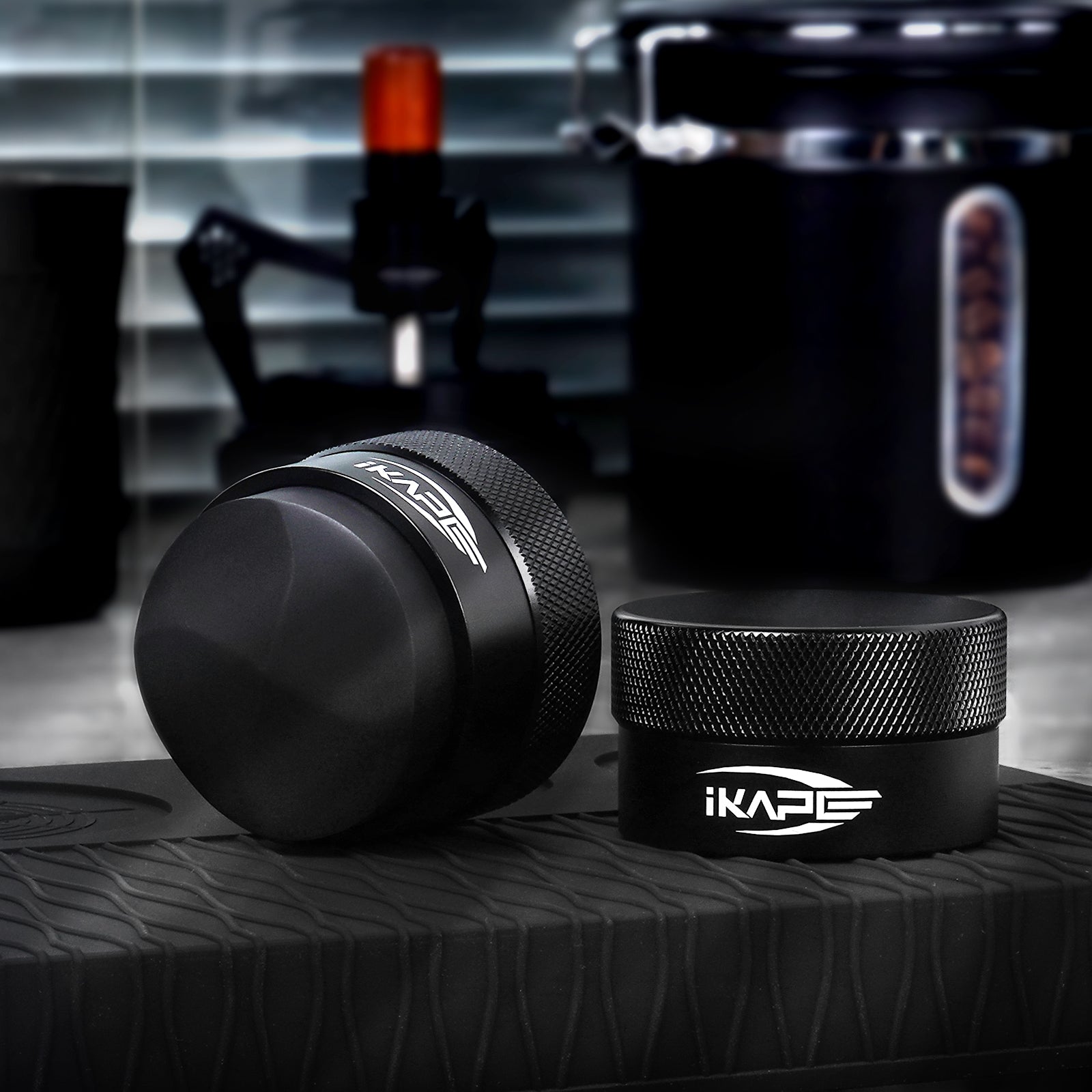 Premium Black Edition Espresso Gravity Distributor - Perfect for Barista-Grade Coffee Grounds Leveling & Tamping - Ideal for Home & Professional Espresso Machines