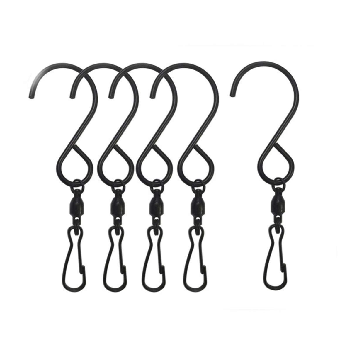 12-Pack Cabilock 360° Rotating Swivel Hooks - Heavy Duty Display Hangers for Flower Baskets, Wind Chimes, Home Decor & Retail Store Displays - Rustproof Metal Hooks for Indoor/Outdoor Use