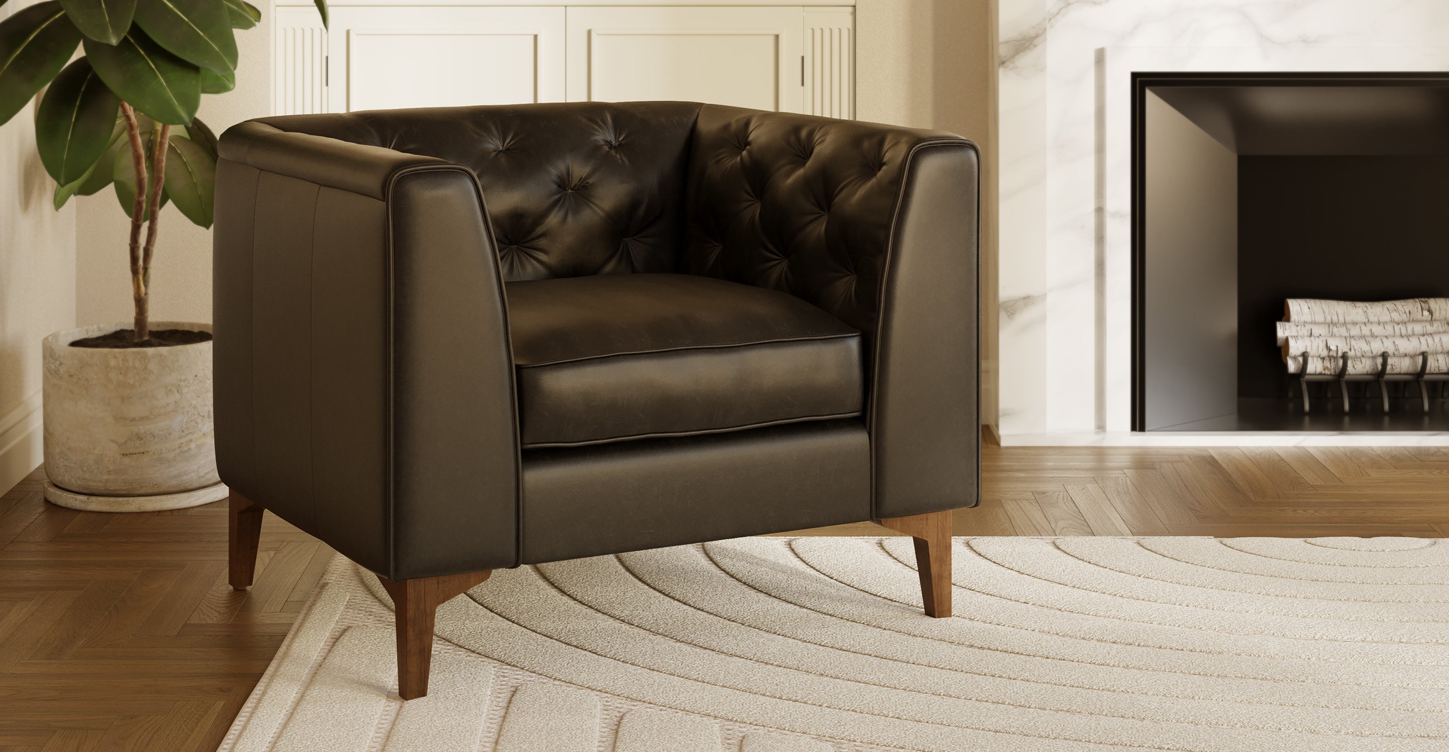 Essex Lounge Chair - Modern Comfortable Accent Chair for Living Room, Bedroom & Office - Perfect for Relaxing, Reading & Lounging