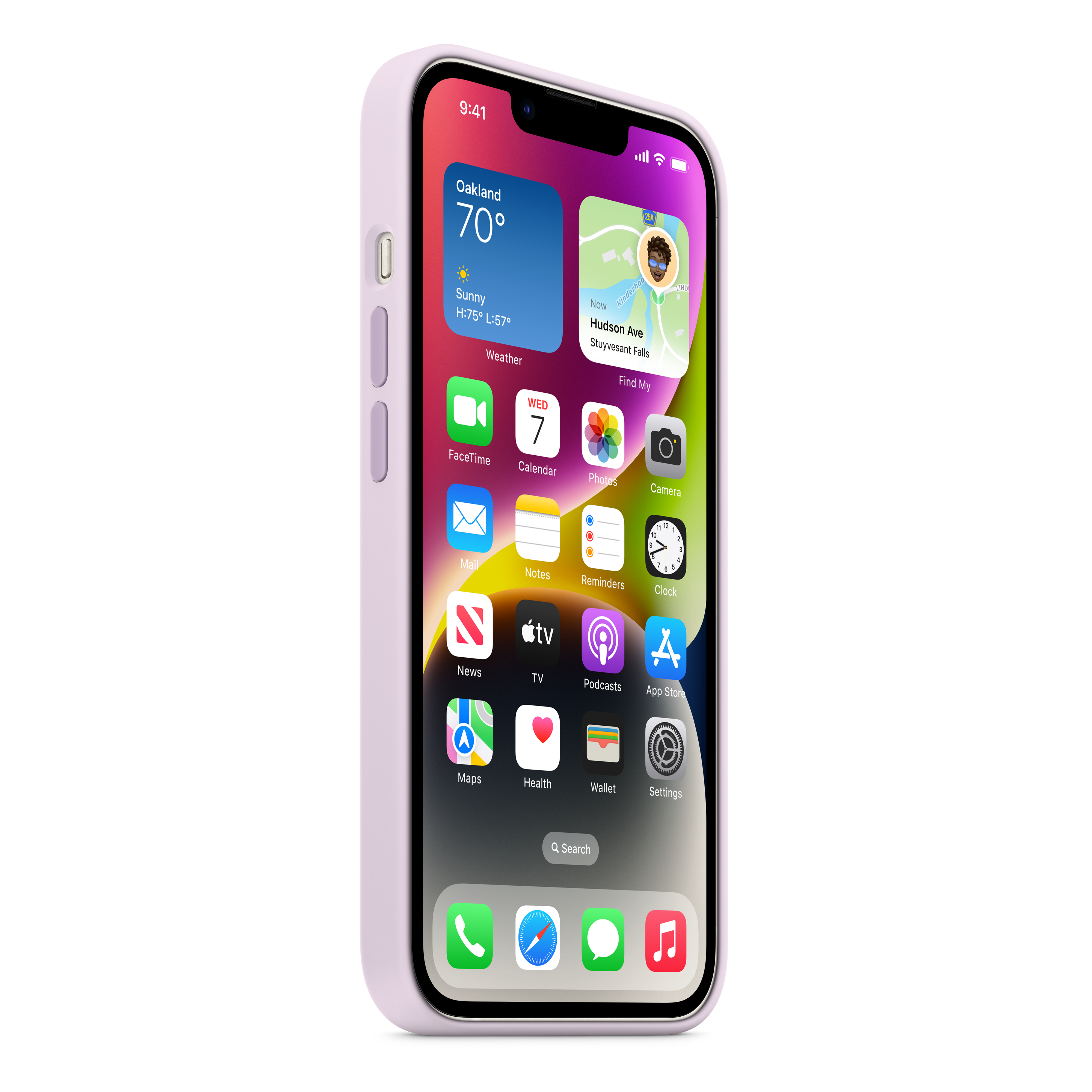 MagSafe Silicone Case for iPhone 14 - Shockproof Protective Cover with Precise Fit, Soft-Touch Finish in Lilac Purple | Perfect for Everyday Use, Work & Travel