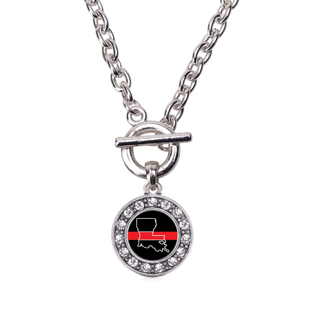 Inspired Silver - 18 Inch Sterling Silver Circle Charm Necklace with Cubic Zirconia, Elegant Pendant Jewelry for Women, Perfect for Parties, Weddings & Everyday Wear