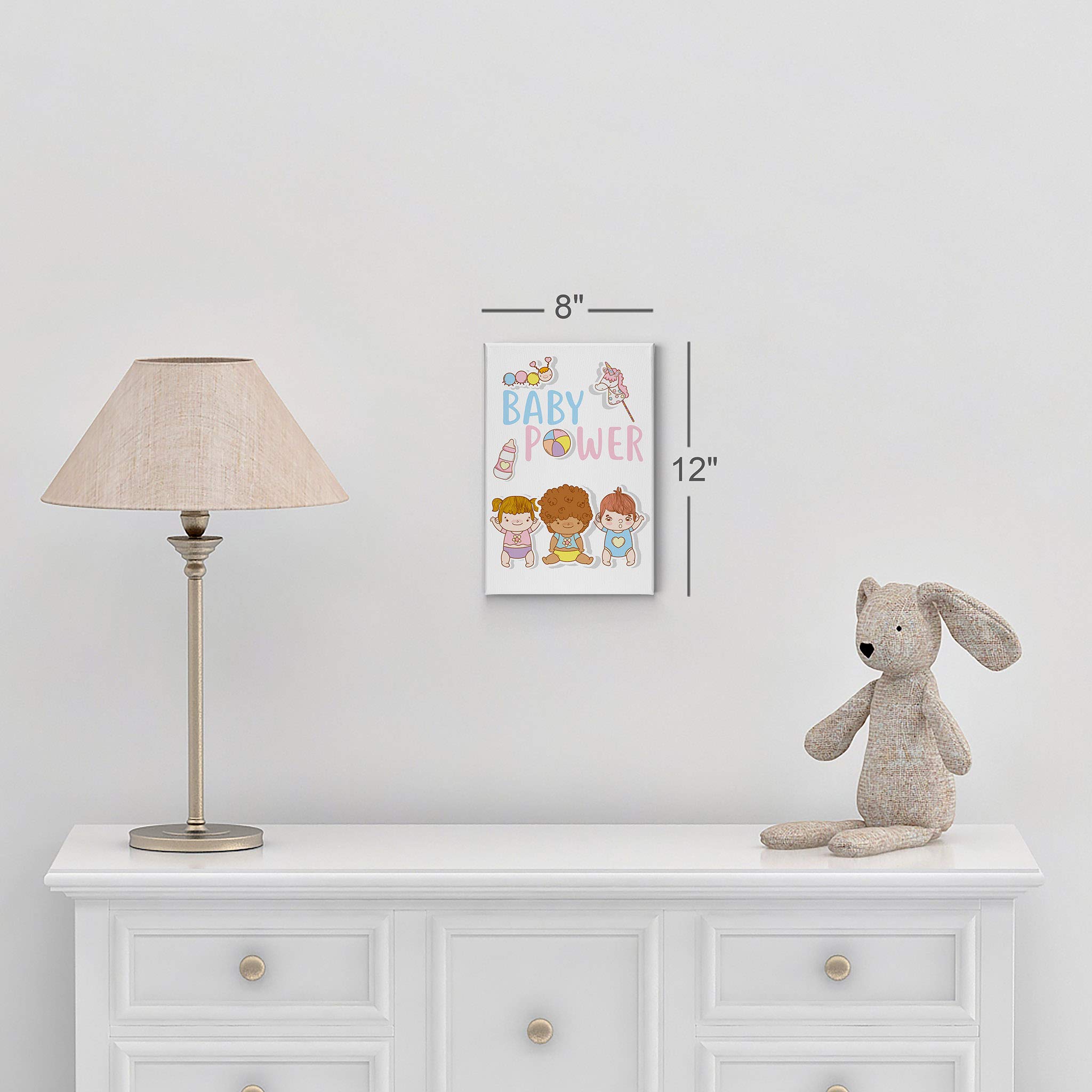 Smile Art Design Cute Baby Diversity Wall Art - African American Anti-Discrimination Quote Canvas Print for Kids Room, Nursery & Baby Room Decor - Ready to Hang 36x24 Inch - Made in USA | Perfect for Nursery Themes, Gender Reveals & Cultural Education
