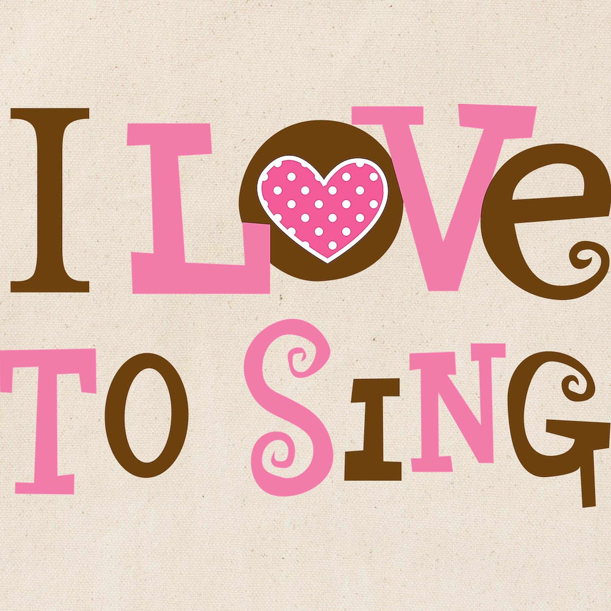 I Love To Sing Tote Bag - Natural Canvas Reusable Shopping Bag for Groceries, Beach & Everyday Use | CafePress