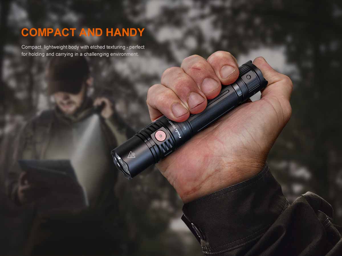 Fenix PD36R V2.0 Rechargeable Tactical Flashlight 1600 Lumens with USB-C Charging - Perfect for Camping, Hiking, Emergency & Outdoor Adventures