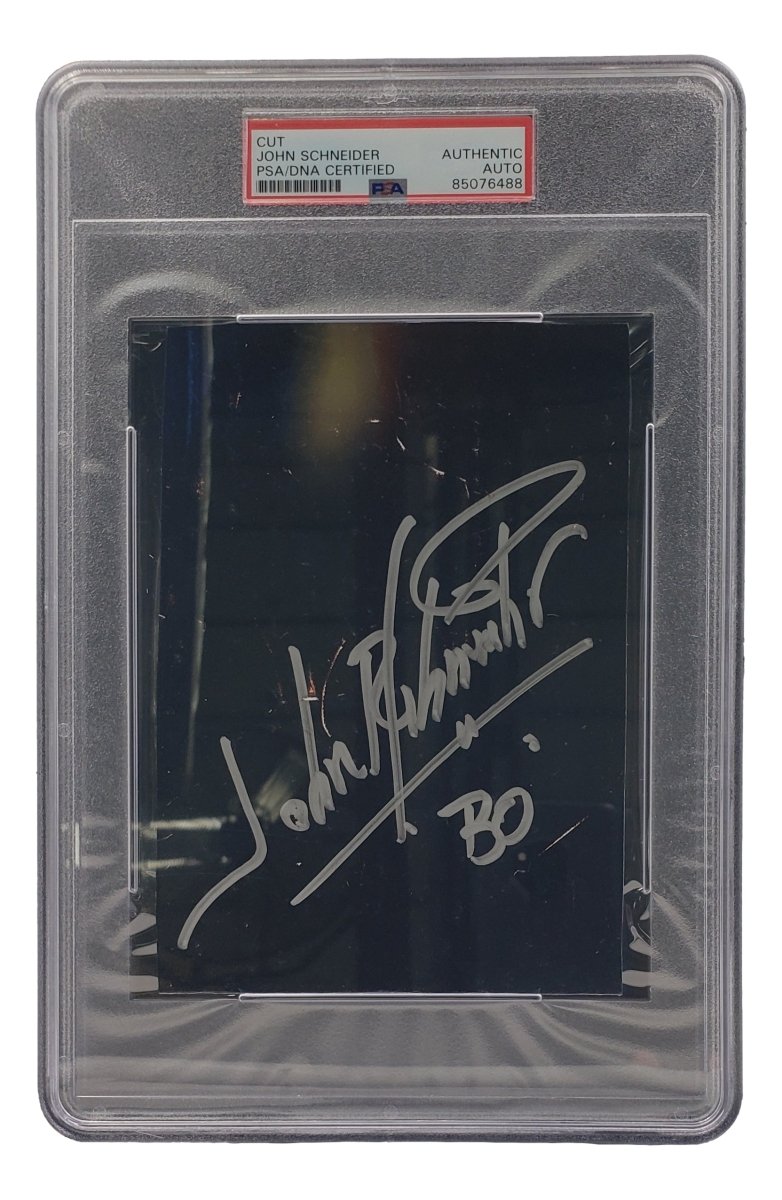John Schneider Autographed Dukes of Hazzard Cut Signature - PSA/DNA Certified #85076488 - Collectible Memorabilia for Fans & Display