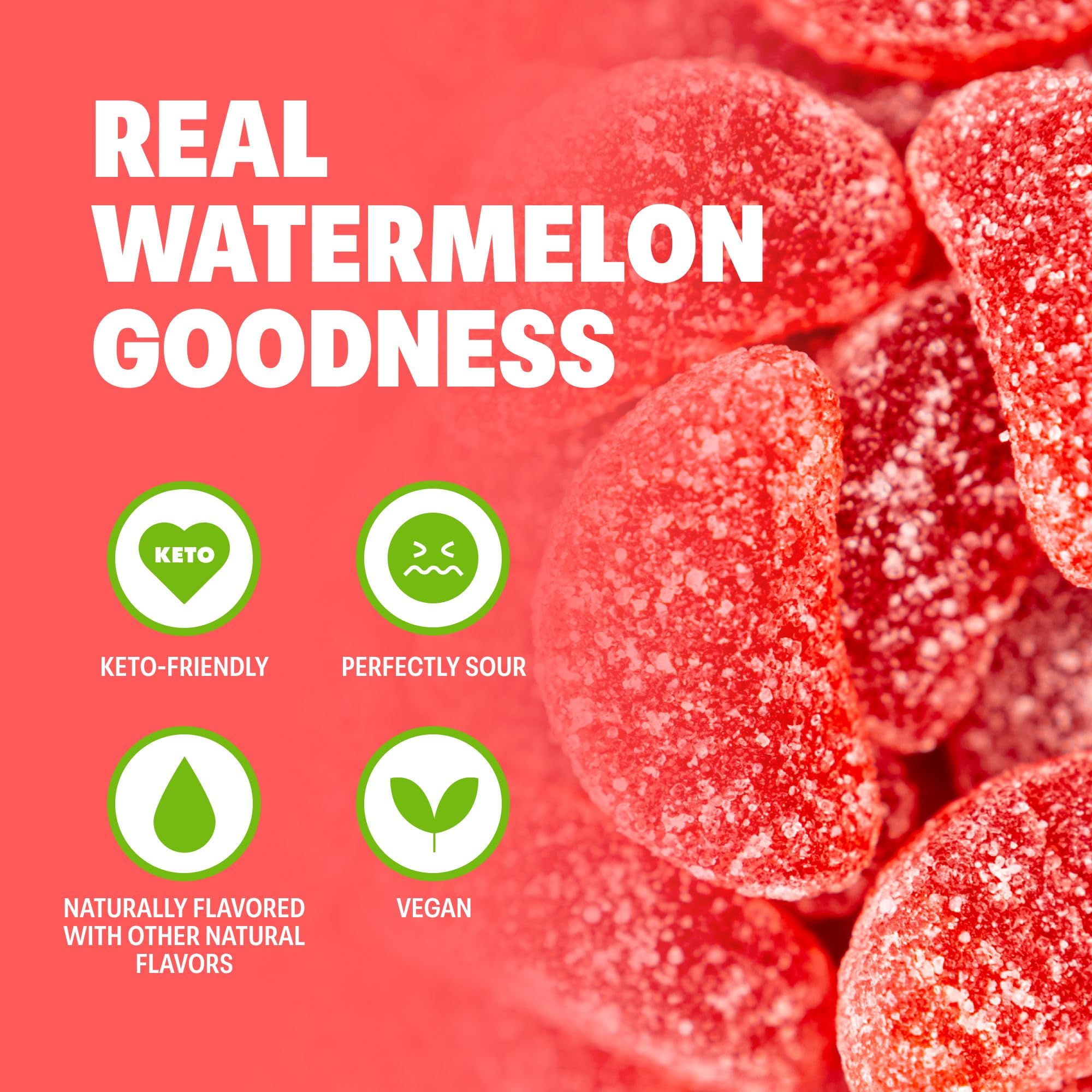 Shameless Snacks - Healthy Low Calorie Keto Gummies, Sugar Free & Gluten Free Candy - 6 Pack Wassup Watermelon Flavor | Perfect for Weight Loss, Keto Diet & On-the-Go Snacking