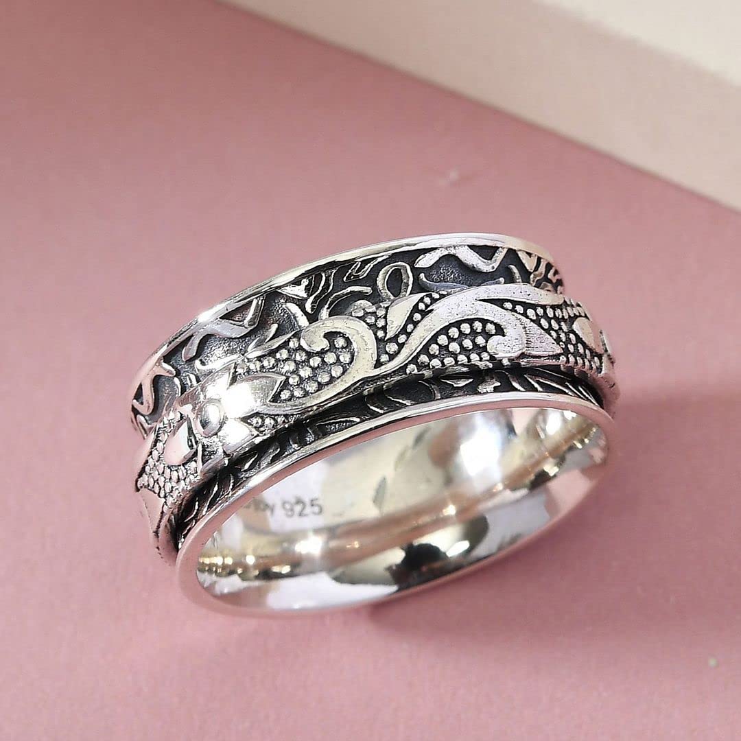925 Sterling Silver Mom Spinner Ring for Women - Elegant Jewelry Gift for Birthday, Mother's Day & Special Occasions | Perfect for Everyday Wear, Gifting & Stress Relief