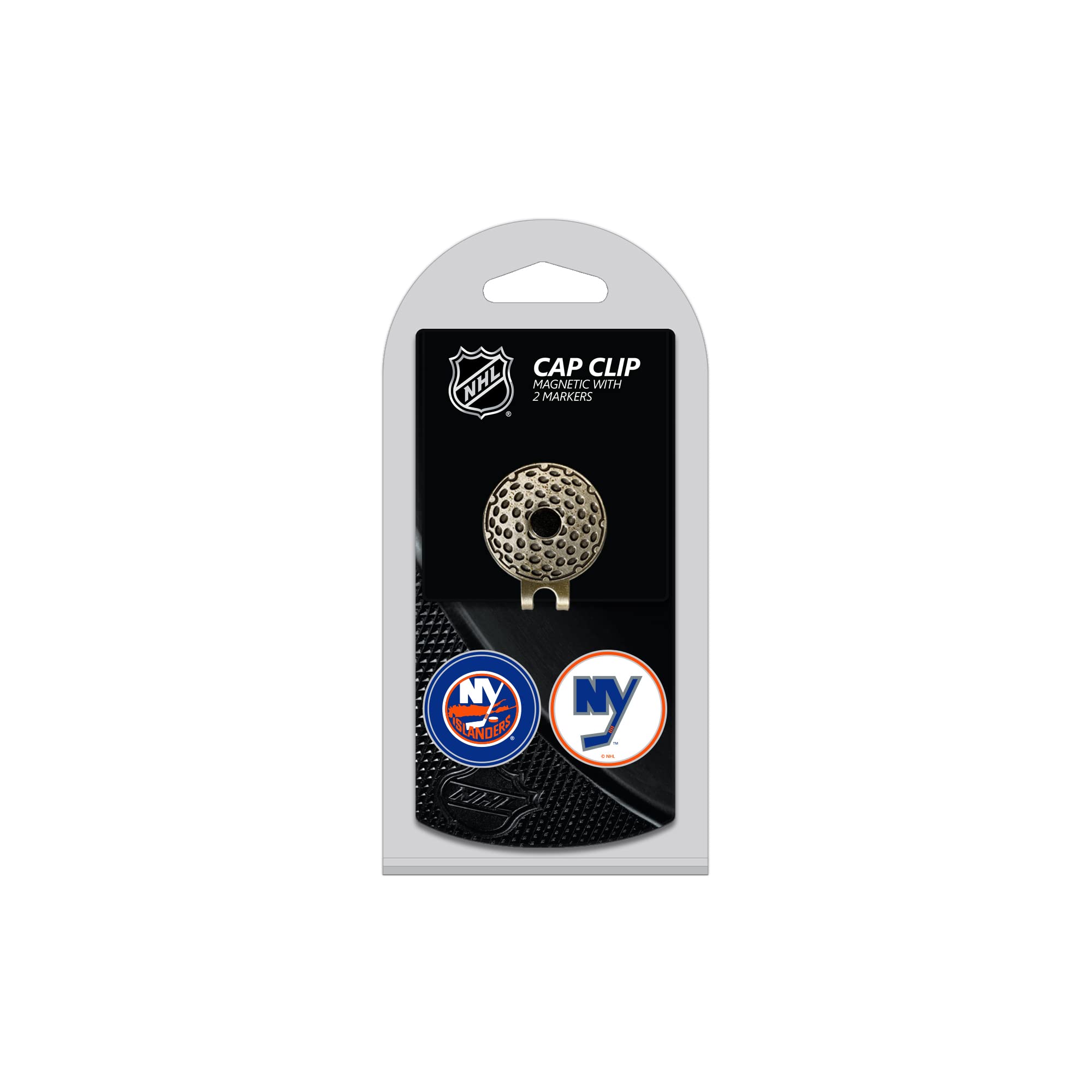 NHL Golf Cap Clip with 2 Removable Double-Sided Magnetic Ball Markers - Easy Hat Attachment for Golfers | Perfect for Golf Course, Driving Range & Sports Events