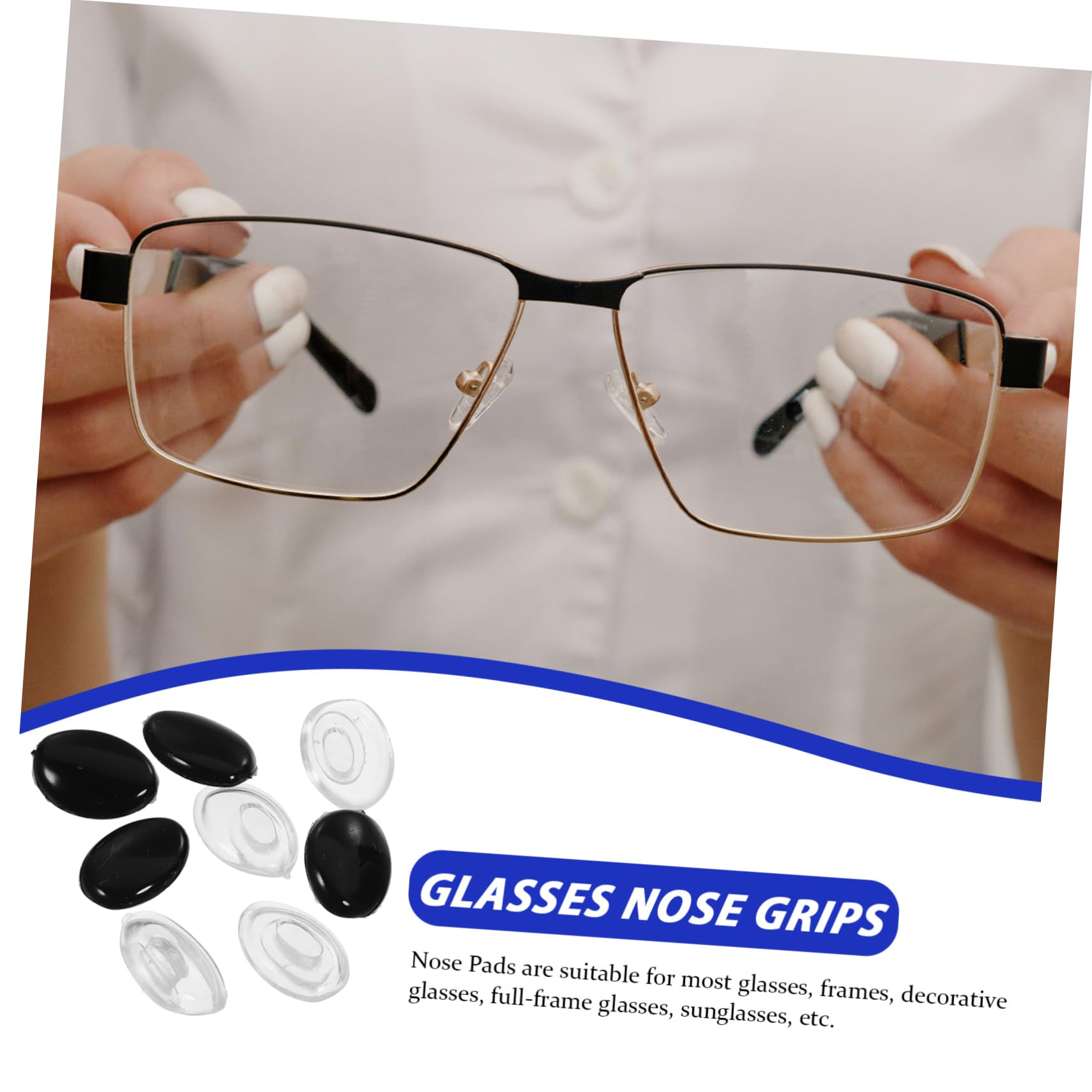 12 Pairs Minkissy Silicone Nose Pads for Glasses - Soft Comfortable Nose Protectors for Kids & Children's Eyewear - Perfect for School, Reading & Daily Use