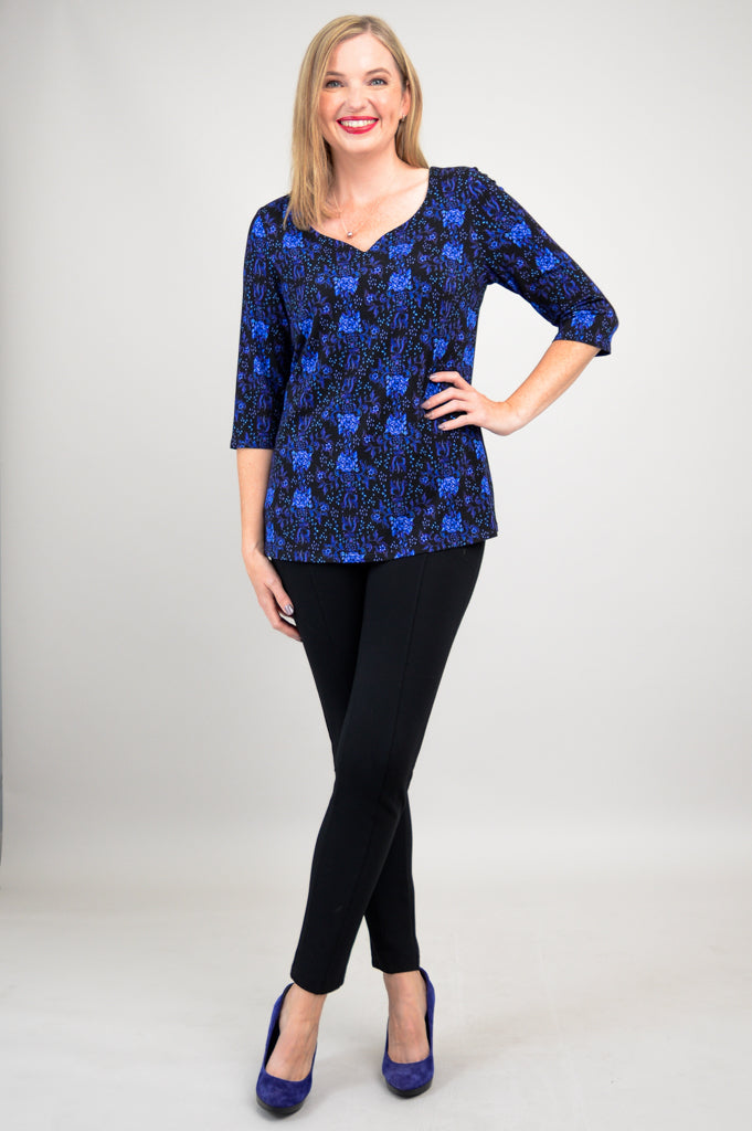 Annette Top - Rosemary Bamboo V-Neck Blouse for Women | Breathable & Comfortable Summer Tops | Perfect for Casual Outings, Office Wear & Date Nights