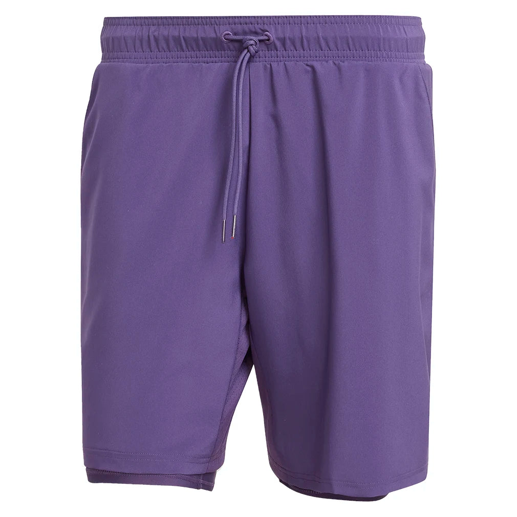 Men's 2-in-1 Tennis Shorts with Built-in Liner - Aurora Plum Color - Perfect for Tennis, Running & Gym Workouts