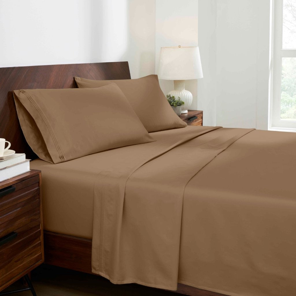 Premium 1000 Thread Count Egyptian Cotton Sheet Set - Eco-Friendly, Breathable & Hypoallergenic - Perfect for Luxury Bedding & Hot Sleepers